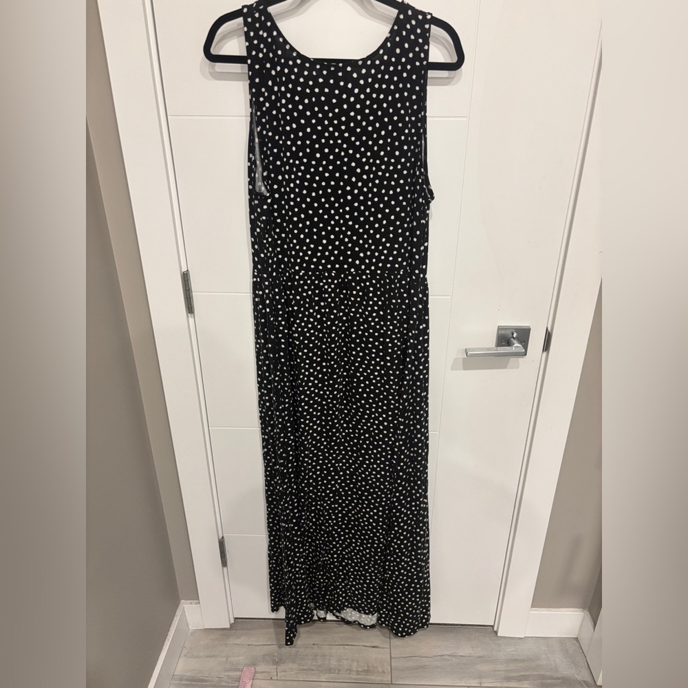 Lily Morgan Black Polka Dot Sleeveless Maxi Dress - Picture 5 of 5